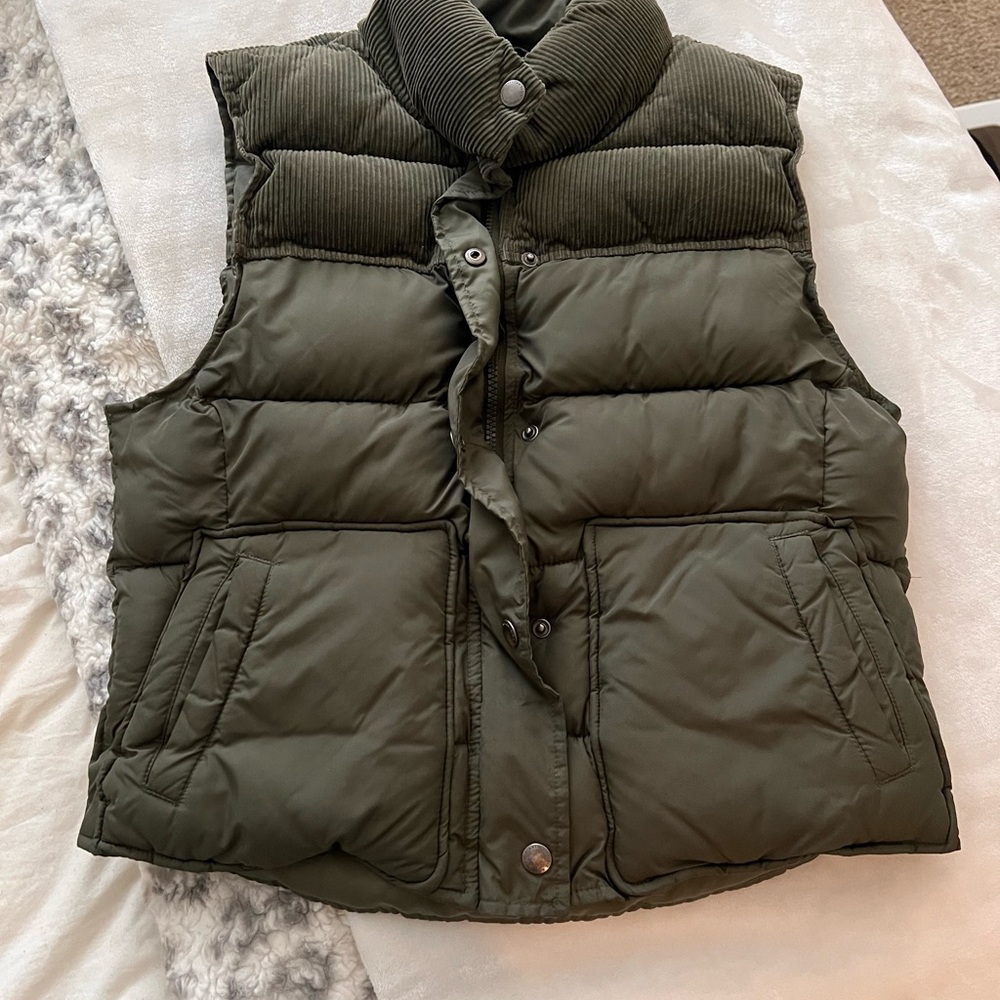 Olive Green Puffer Vest